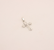 Load image into Gallery viewer, 925 Sterling Silver Dainty Budded Crucifix Cross Pendant

