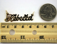 Load image into Gallery viewer, 10K Solid Yellow Gold Personalized Custom Name Pendant Charm With/out Rolo Chain
