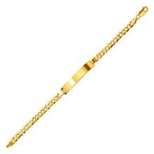 Load image into Gallery viewer, 14K Yellow Gold ID Bracelet Curb Light 7mm ID 5mm Wide Chain 7" 7.5" Engraving
