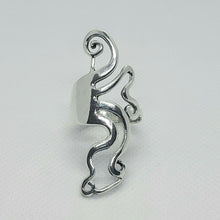 Load image into Gallery viewer, Sterling Silver Polished Finish Large Fork Ring Wide Boho Ring 1 3/4 inch 6 - 10
