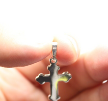 Load image into Gallery viewer, 925 Sterling Silver Dainty Budded Crucifix Cross Pendant
