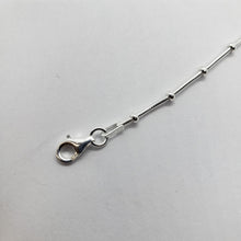 Load image into Gallery viewer, Sterling Silver Snake Chain Station Necklaces Bracelets Italy 1mm, Size 7"-30"
