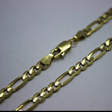 Load image into Gallery viewer, 14k Solid Yellow Gold Figaro Chain Necklace 1.9mm - 5.3mm / 16" - 30"

