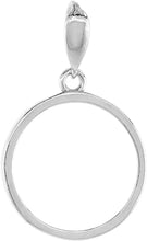 Load image into Gallery viewer, Sterling Silver Penny Bezel 19 mm  Coins Prong Back Square Edge 1 Cent No Coin
