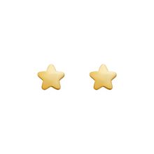 Load image into Gallery viewer, 14K Yellow Gold 6.5x6mm Star Shape Stud Earrings High Polished Screw Backing
