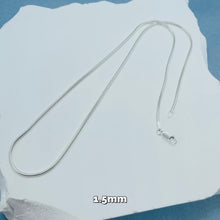 Load image into Gallery viewer, Sterling Silver Snake Chain Necklaces &amp; Bracelets Width 0.9-3mm Length 7-30 Inch
