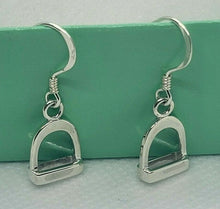 Load image into Gallery viewer, 925 Sterling Silver Stirrup Earrings Flawless Polished Finish Nickel Free
