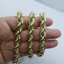 Load image into Gallery viewer, Authentic 10k Solid Yellow Gold Thick Heavy Rope Chain Necklace 9mm, 22"-30"
