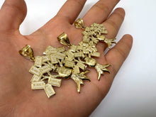 Load image into Gallery viewer, 10K Solid Yellow Gold Lucky Money Bag Tree Pendant 3 Sizes
