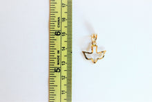 Load image into Gallery viewer, 10K Yellow Gold Dove Bird Diamond Cut Pendant Charm
