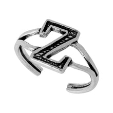 Load image into Gallery viewer, 925 Sterling Silver Initial Letter Alphabet Adjustable Size Baby Toe Ring
