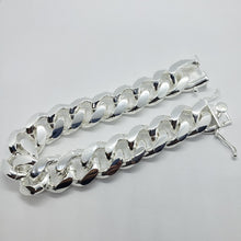 Load image into Gallery viewer, Sterling Silver Miami Cuban Link Chain Domed Surface Thick Bracelet 18mm 8" 9"
