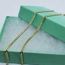 Load image into Gallery viewer, 14K Solid Yellow Gold 3mm Wide Miami Cuban Link Chain Necklace Size 18" - 30"
