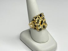 Load image into Gallery viewer, 10k Solid Yellow Gold Nugget Style Ring 20.5mm Width/22mm Height Size 6-13
