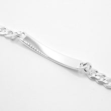 Load image into Gallery viewer, 925 Sterling Silver Personalized Custom Engraved Curb Link ID Bracelet 7mm Wide
