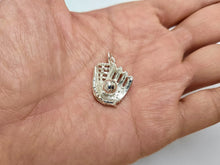 Load image into Gallery viewer, 925 Sterling Silver Baseball Glove and Ball Pendant 7/8 (22mm) Inch Tall
