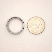 Load image into Gallery viewer, Tungsten Carbide Flat Yellow Greek Key Inlay Beveled Edge Wedding Band Ring 8mm
