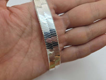 Load image into Gallery viewer, 925 Sterling Silver Thick Beveled Edges Herringbone Chain Necklace 13mm 8"-30"
