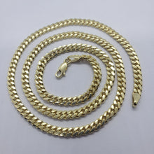 Load image into Gallery viewer, 14K Hollow Yellow Gold Miami Cuban Link Chain Necklace Bracelet 4.5mm 7"~30"
