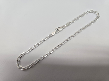 Load image into Gallery viewer, 925 Sterling Silver Beveled Boston Cable Link Chain Necklace 3.1mm 7" to 30"
