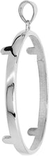 Load image into Gallery viewer, Sterling Silver Dollar Bezel 38 mm Coins Prong Back Round Edge Mexican Olympic
