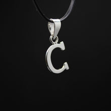 Load image into Gallery viewer, 925 Sterling Silver Alphabet Initial Pendant Plain Slab Serif Upper Case Letter
