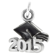 Load image into Gallery viewer, 925 Sterling Silver Class of 2013-2015 Graduation Pendant 5/8 Inch (16mm) Tall

