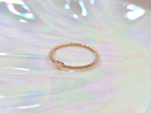 Load image into Gallery viewer, 14K Solid Gold Handmade Dainty Mini Heart Beaded Ring Band
