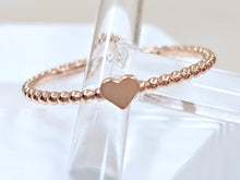 Load image into Gallery viewer, 14K Solid Gold Handmade Dainty Mini Heart Beaded Ring Band
