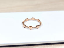 Load image into Gallery viewer, 14K Solid Gold Handmade Mini Hearts Ring Band
