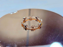 Load image into Gallery viewer, 14K Solid Gold Handmade Mini Hearts Ring Band
