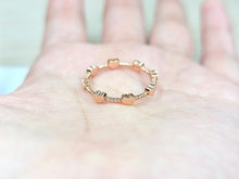 Load image into Gallery viewer, 14K Solid Gold Handmade Mini Hearts Ring Band
