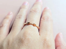 Load image into Gallery viewer, 14K Solid Gold Handmade Mini Hearts Ring Band
