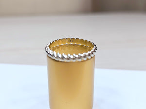 14K Solid Gold Handmade Rope Pattern Ring Band