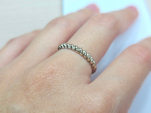 14K Solid Gold Handmade Rope Pattern Ring Band