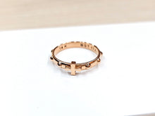 Load image into Gallery viewer, 14K Solid Gold Handmade Cross and Dots Ring Band
