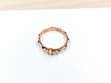 Load image into Gallery viewer, 14K Solid Gold Handmade Cross and Dots Ring Band
