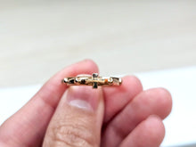 Load image into Gallery viewer, 14K Solid Gold Handmade Cross and Dots Ring Band
