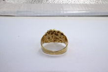 Load image into Gallery viewer, 14K Yellow Gold Nugget Ring Diamond Cut 3 Sizes &amp; Ring Size 5 ~ 13
