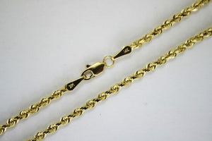 14K Yellow Gold Solid Rope Chain