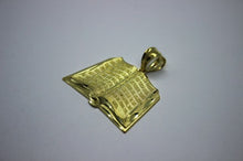 Load image into Gallery viewer, 14K Yellow Gold Bible Book Pendant
