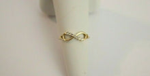 Load image into Gallery viewer, 14K Yellow Gold Infinity Ring with CZ
