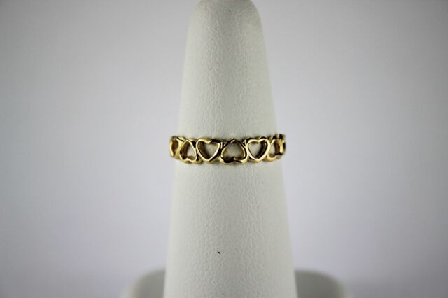 14K Yellow Gold Beautiful Heart Ring