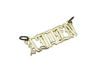 Load image into Gallery viewer, 14K Solid Yellow Gold Personalized Custom Name Pendant Charm Old English
