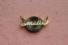 Load image into Gallery viewer, 14K Solid Yellow Gold Personalized Custom Name Pendant Charm Outlined
