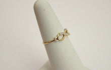 Load image into Gallery viewer, 14K Yellow Gold Infinity Ring with CZ
