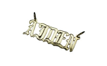 Load image into Gallery viewer, 14K Solid Yellow Gold Personalized Custom Name Pendant Charm Old English
