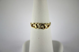 14K Yellow Gold Beautiful Heart Ring