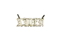 Load image into Gallery viewer, 10K Solid Yellow Gold Personalized Custom Name Pendant Charm Old English
