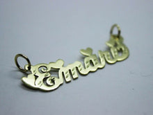 Load image into Gallery viewer, 10K Solid Yellow Gold Personalized Custom Name Pendant Charm Heart Diamond Cut
